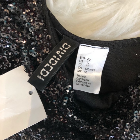 💋Black Sequin Dress size 10 NWT - Picture 5 of 7